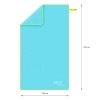 NAR12 BLUE-GREEN MICROFIBRE TOWEL 180x100 cm NILS AQUA