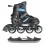 Pačiūžos - riedučiai NH18191 2IN1 BLACK/BLUE SIZE M(34-38) IN-LINE SKATES/HOCKEY ICE SKATES