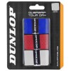 Padel virš. apvija Dunlop TOUR DRY 3-blister balta/raudona/mėlyna