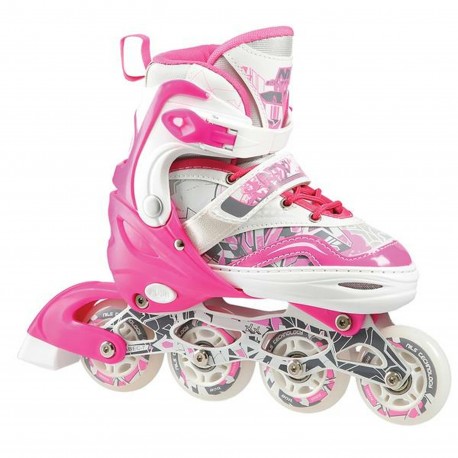 Riedučiai - pačiūžos NF10927 A 2IN1 DARK PINK SIZE L(39-42) IN-LINE SKATES/FIGUREICE SKATES