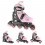 Pačiūžos - riedučiai NH18331 SET 4in1 PINK, SIZE S (31-34) INLINE/ICE-SKATES NILS EXTREME