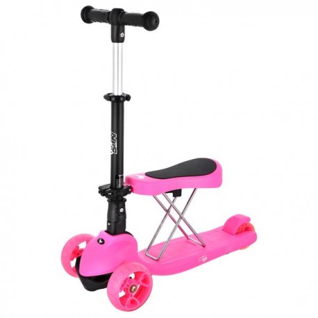 Paspirtukas HLB12 2in1 PINK SCOOTER NILS FUN