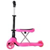 Paspirtukas HLB12 2in1 PINK SCOOTER NILS FUN